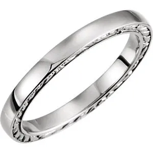 18K White Band Size 6.5