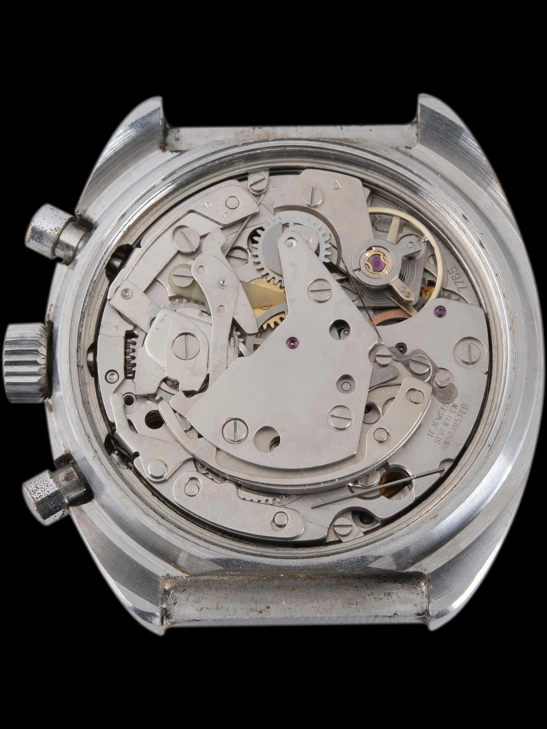 1970s Heuer Chronograph (Ref. 1614) "Ebauche Swiss" Dial