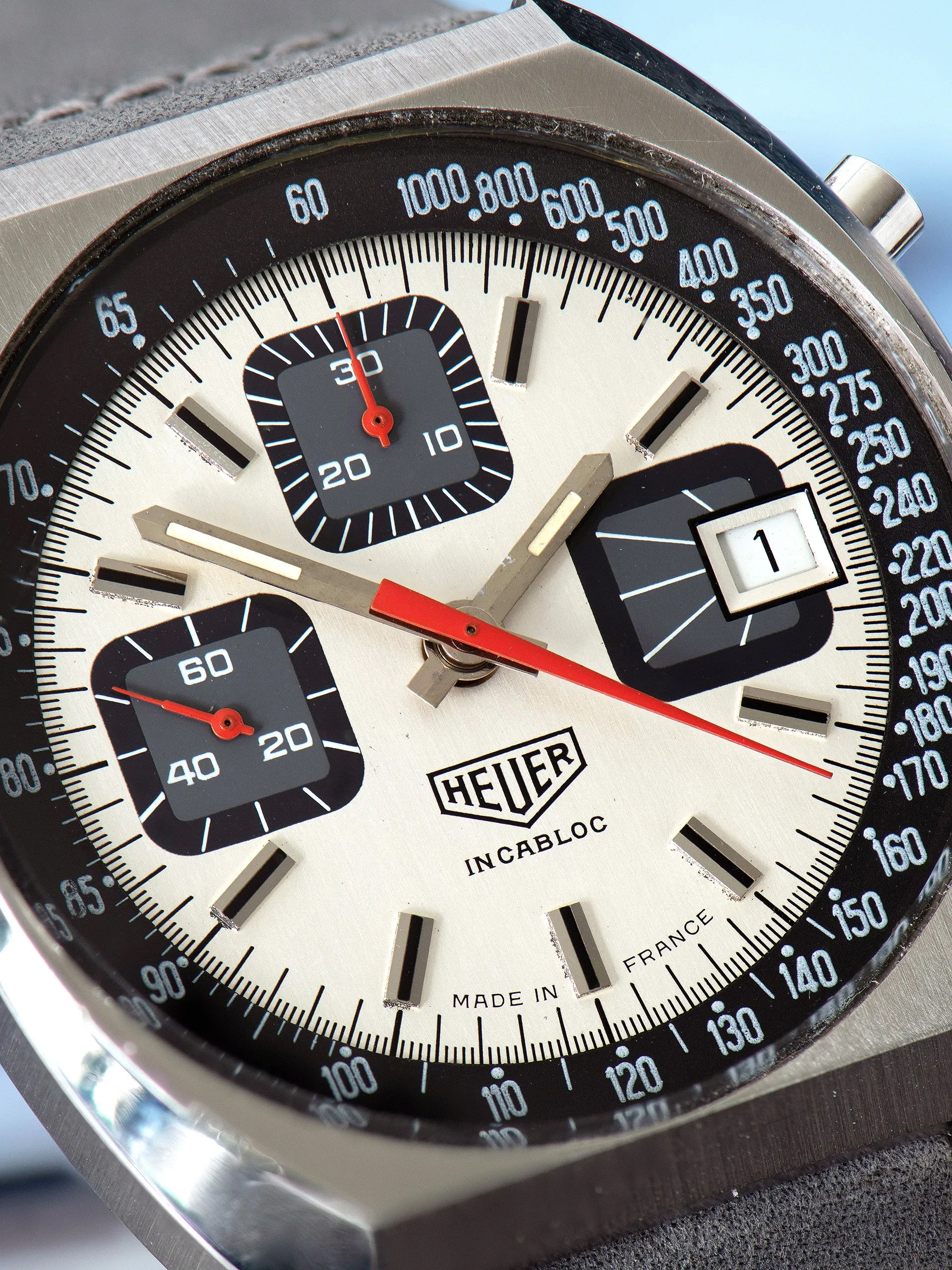 1970s Heuer Chronograph (Ref. 1614) Valjoux Cal. 7765 "Made in France"
