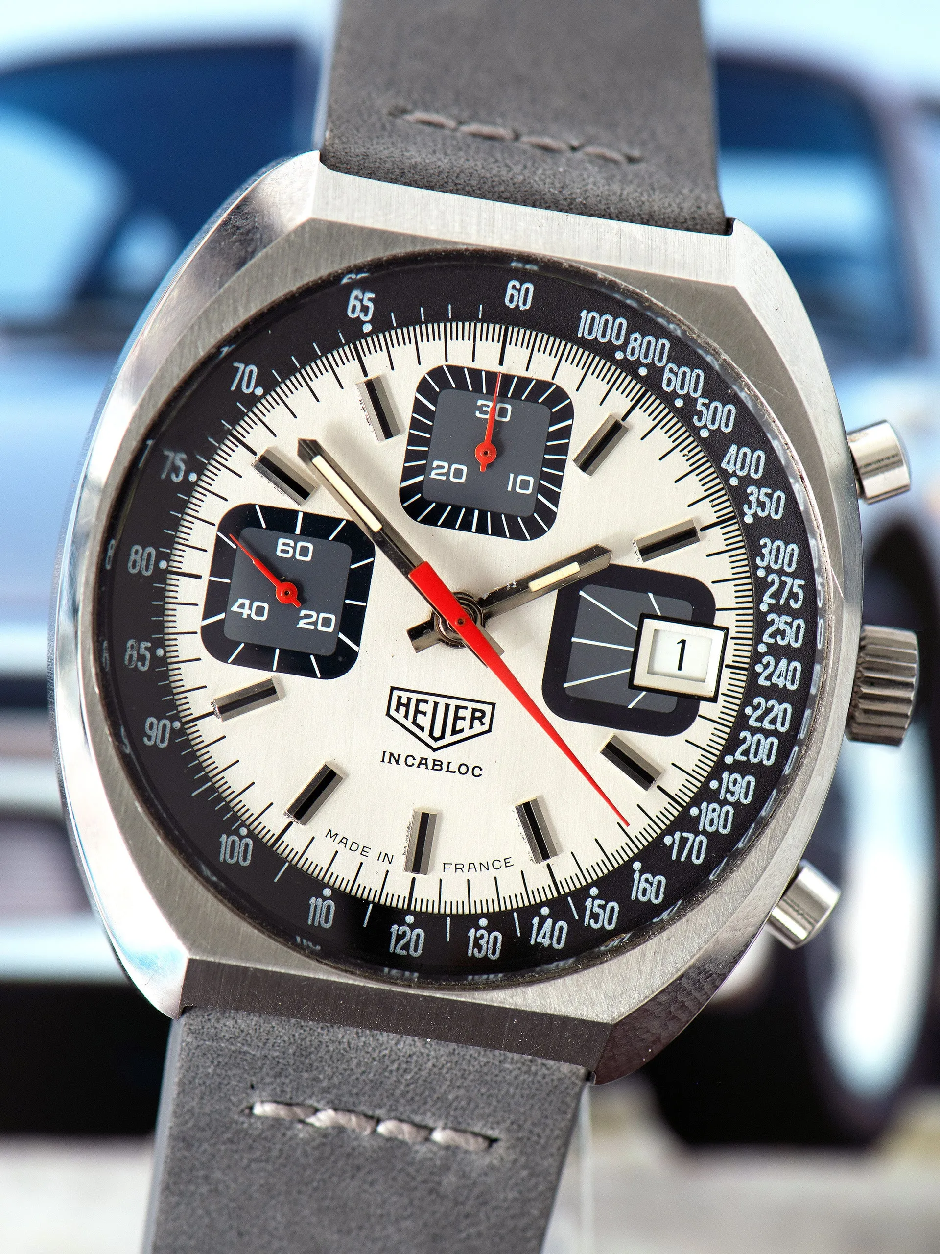 1970s Heuer Chronograph (Ref. 1614) Valjoux Cal. 7765 "Made in France"