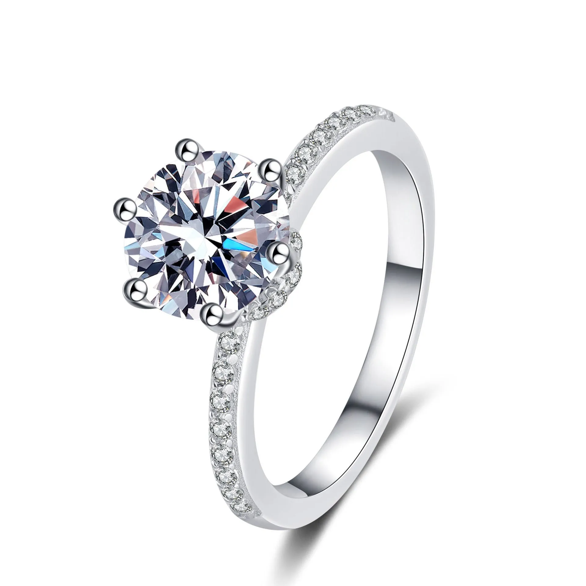 2 carats Moissanite 6-prongs Solitaire Ring- RM051