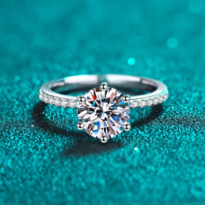 2 carats Moissanite 6-prongs Solitaire Ring- RM051