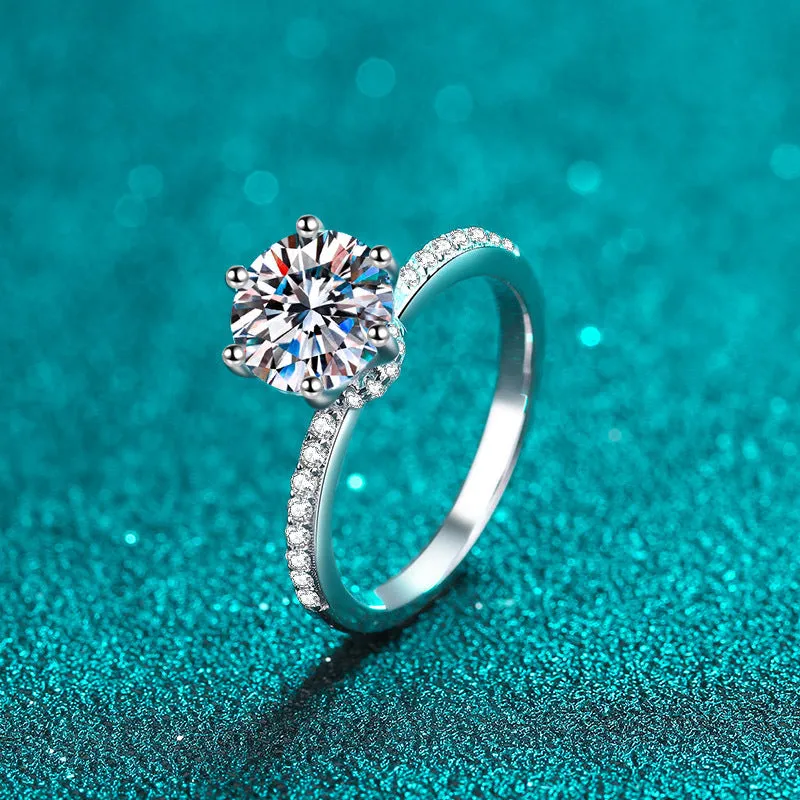 2 carats Moissanite 6-prongs Solitaire Ring- RM051