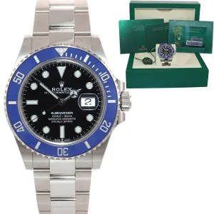 2021 NEW PAPERS Rolex Submariner Blue Smurf 126619 White Gold Watch Box