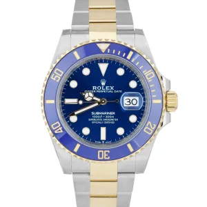 2022 Rolex Submariner Date PAPERS 41mm Ceramic Two-Tone Gold Steel 126613 LB B P