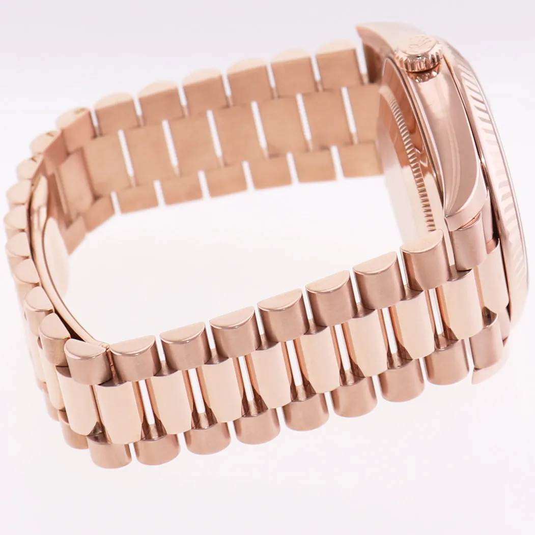 2023 NEW PAPERS Rolex President 40mm Rose Gold White Roman 228235 Watch Box