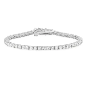 3MM TENNIS BRACELET, SILVER BR