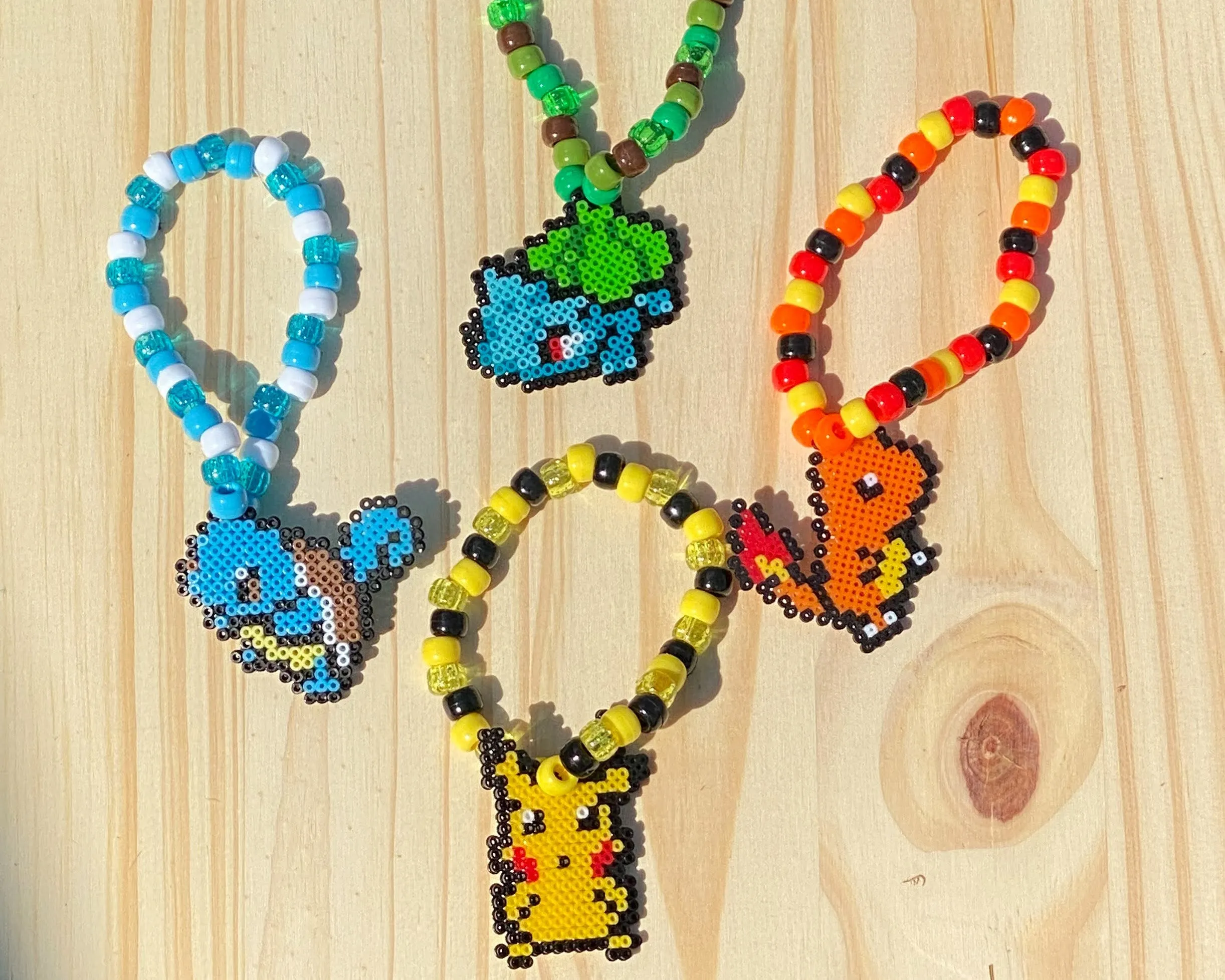 4 Kandi Bracelets, Inspired, Perler Jewelry, Artkal, Kandi, Rave Jewelry, Festival Jewelry, Party, Kandi Beads, Perler Art