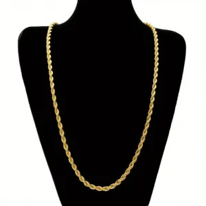 5 Pack Men's Chunky Twisted Chain Necklaces Stainless Steel Couples Accessory