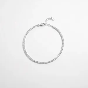 925 Sterling Silver Inlaid Zircon Bracelet