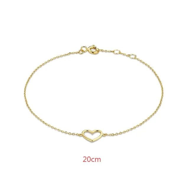 925 Sterling Silver Minimalist Small Beads Thin Chain Bracelets For Women