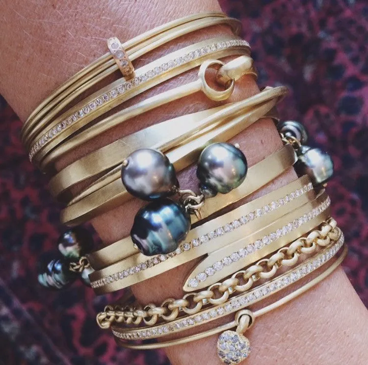 A Pavé Diamond Wrap Bangle