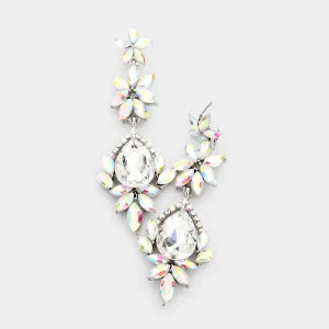 AB Crystal Dangle Pageant Earrings  | Prom Earrings | 445897