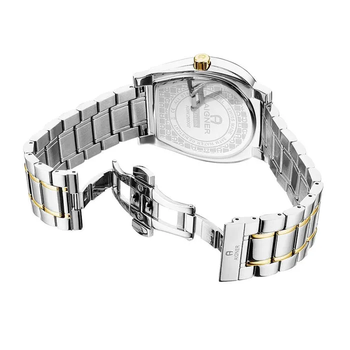 Aigner Daiano Gents Green Dial Silver/Gold Stainless Steel Watch