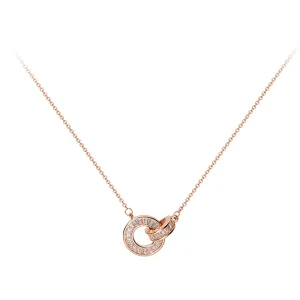Ajidou Rose Gold Ring Necklace