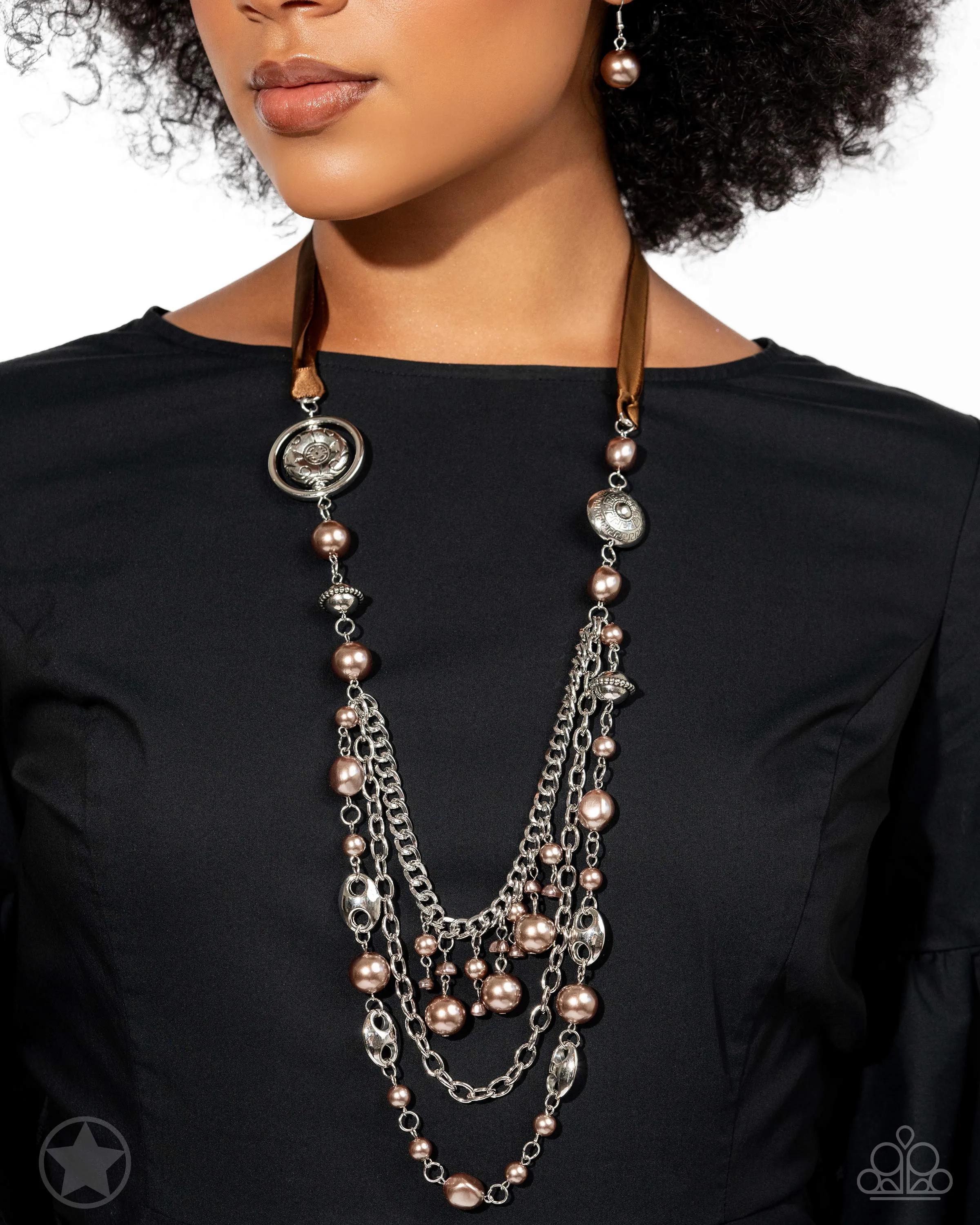 All The Trimmings - Brown Necklace