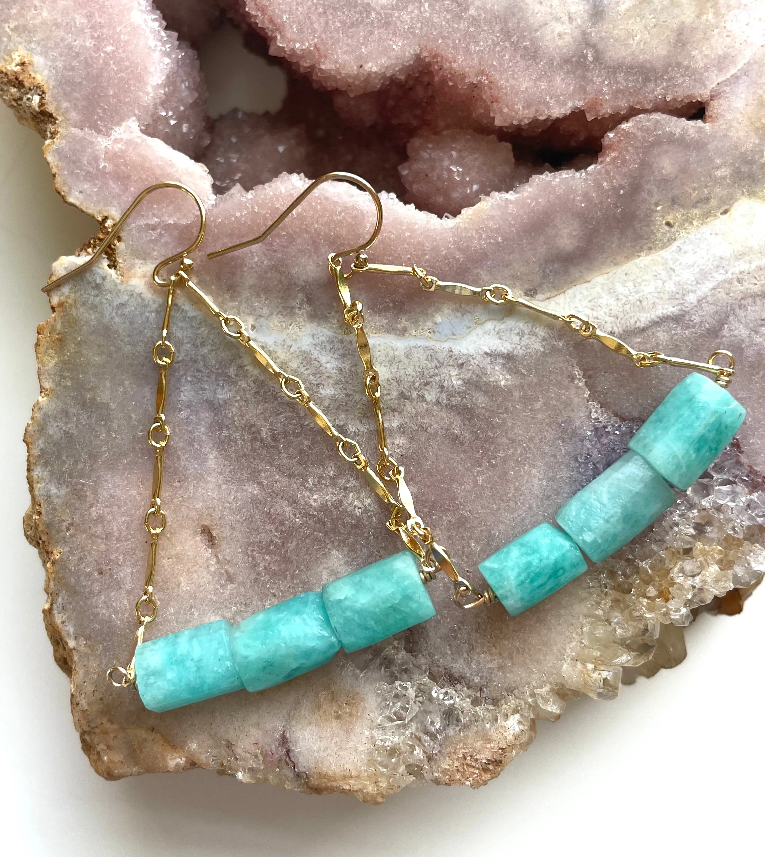 Amazonite Crystal Earrings