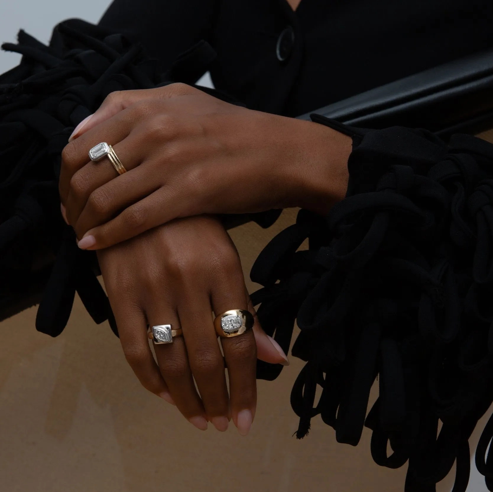 Ando Marquise Bezel Wrap Ring