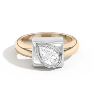 Ando Pear Bezel Wrap Ring