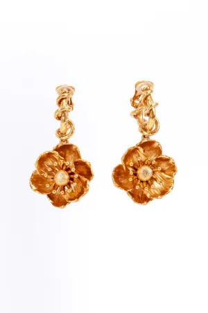 Anemone Flower Drop Earrings