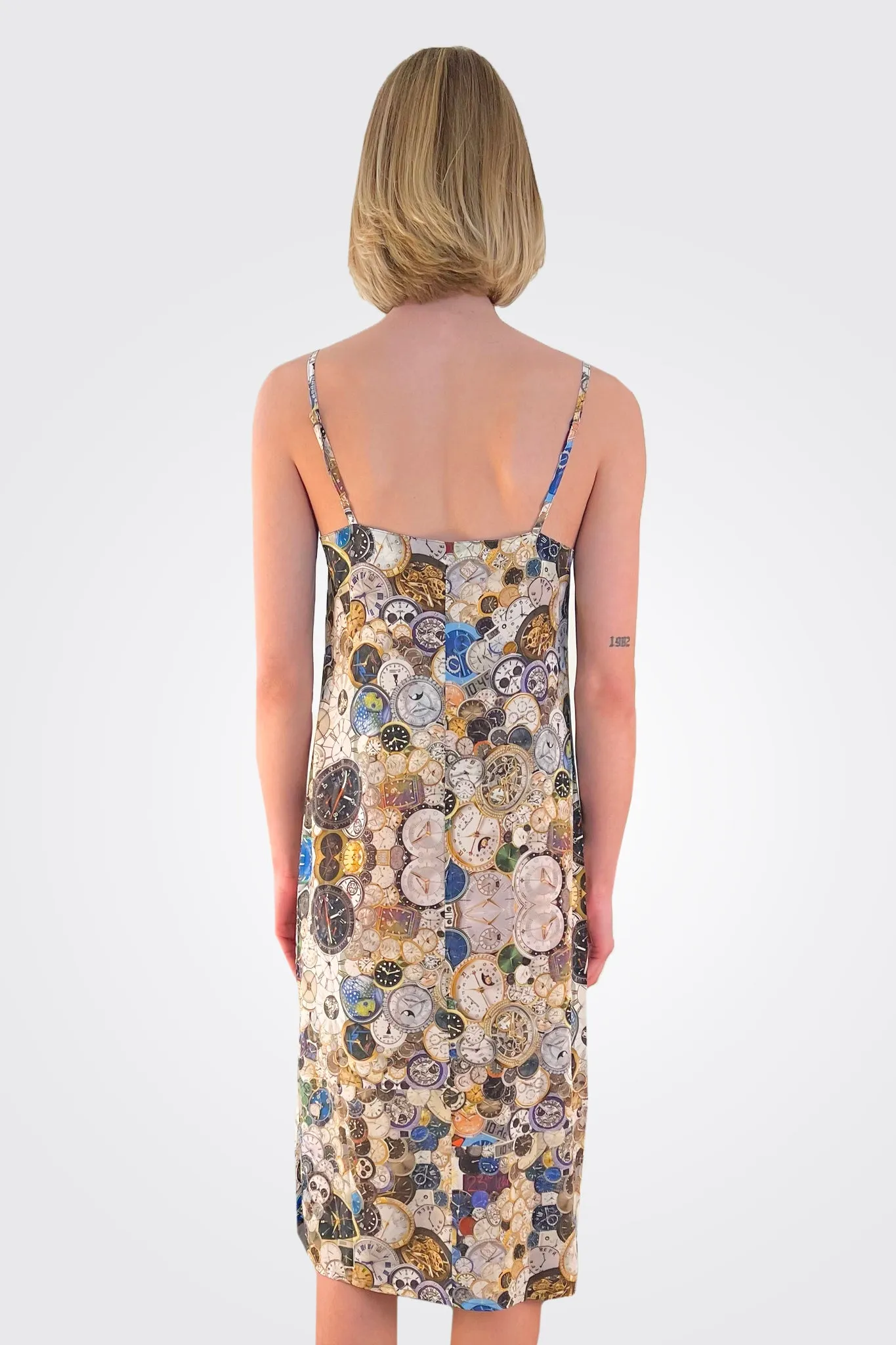 Anna Dress - Watches Print