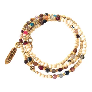 Antique Mala and Tourmaline Wrap