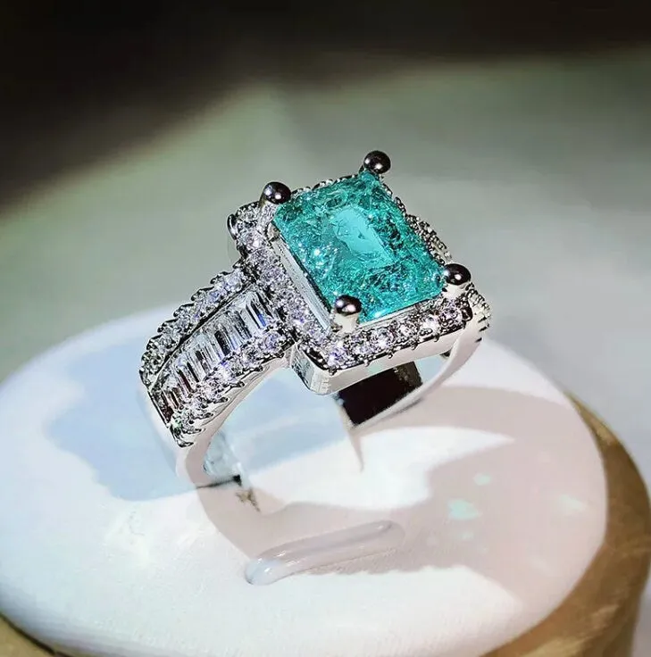 Aquamarine Ring | Aquamarine Diamond Ring
