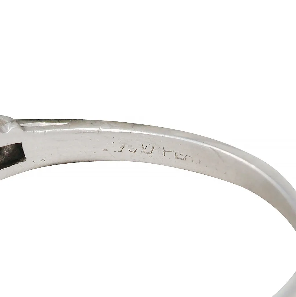Art Deco 0.92 CTW Diamond Platinum Engagement Ring