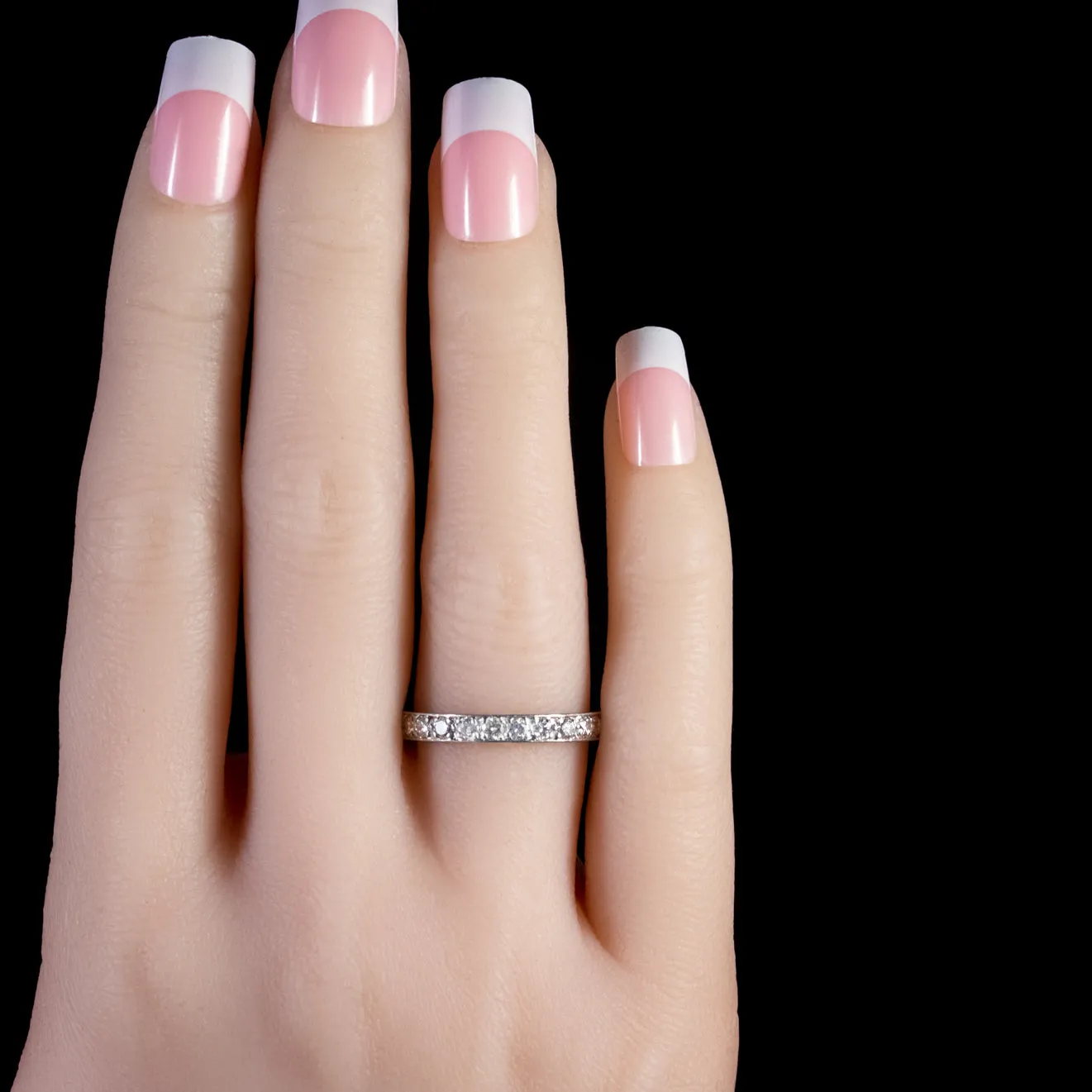 Art Deco Diamond Full Eternity Ring 18Ct Gold 2Ct Of Diamond Circa 1920