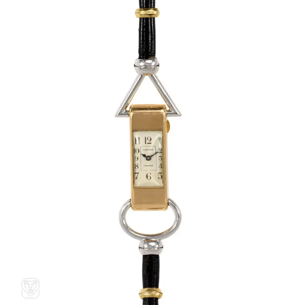 Art Deco geometric watch, Cartier, Paris.