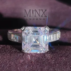 Asscher Diamond Ring | Asscher Cut Diamond Ring | Emerald Diamond Ring | Womens Engagement Ring | Asscher Ring | Womens Wedding Ring | Ring