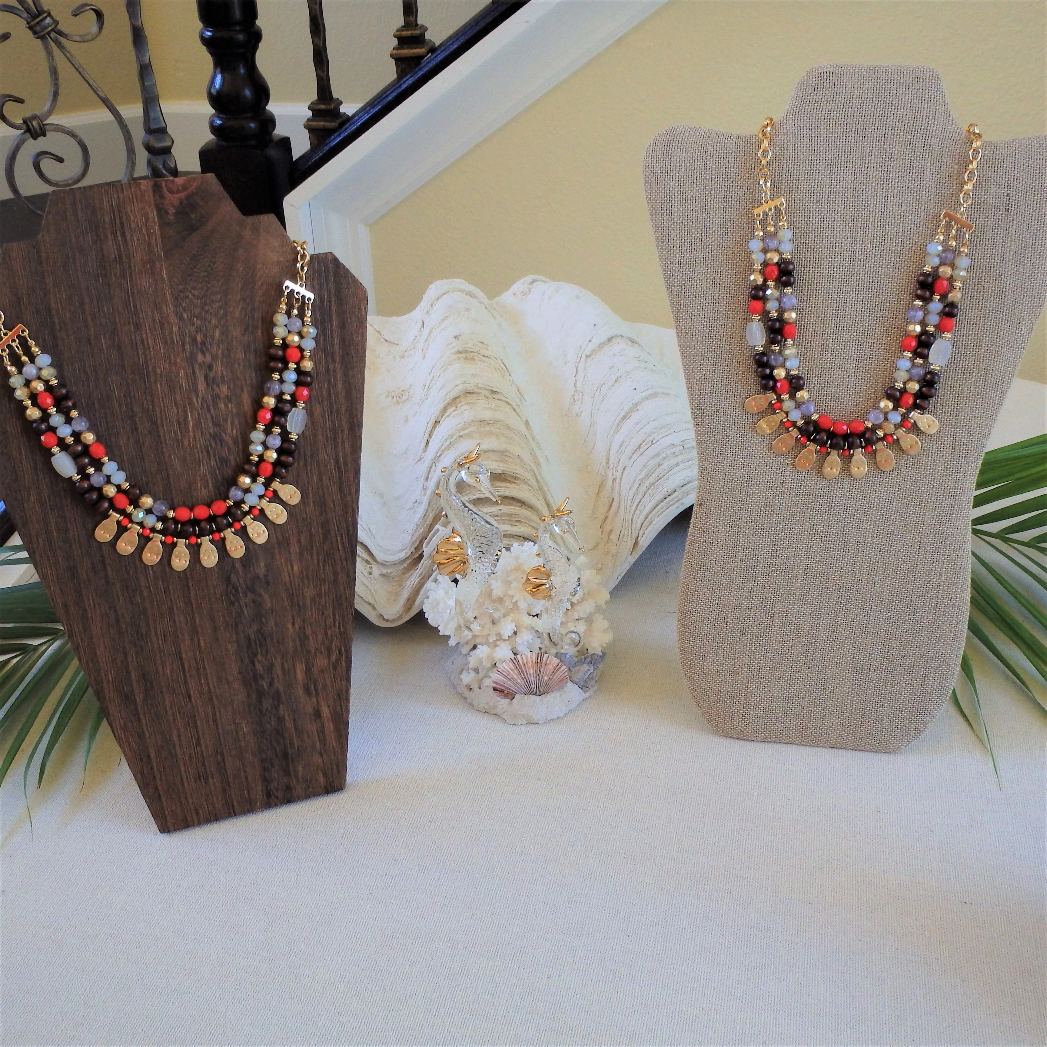 Athena Red Bead Necklace
