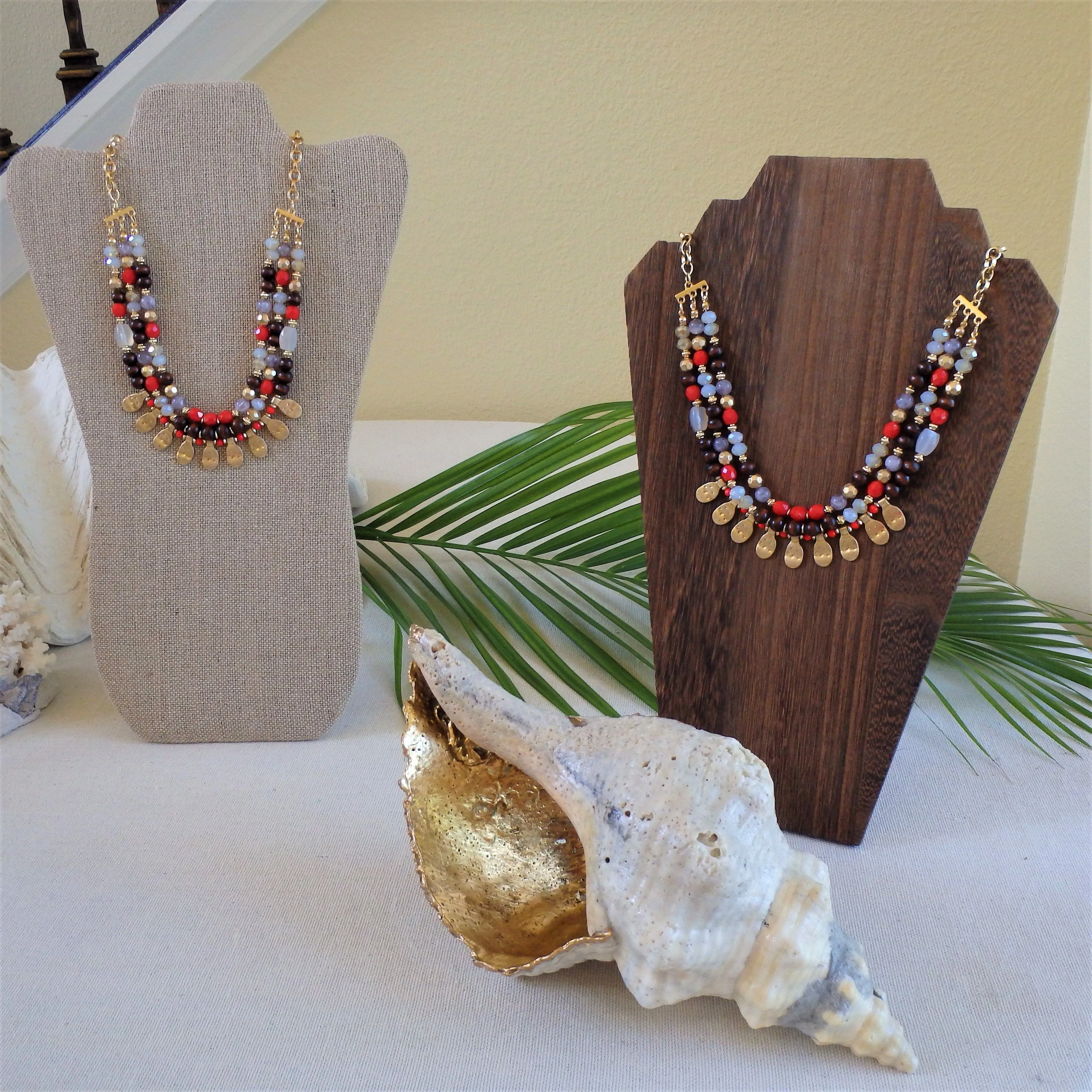 Athena Red Bead Necklace