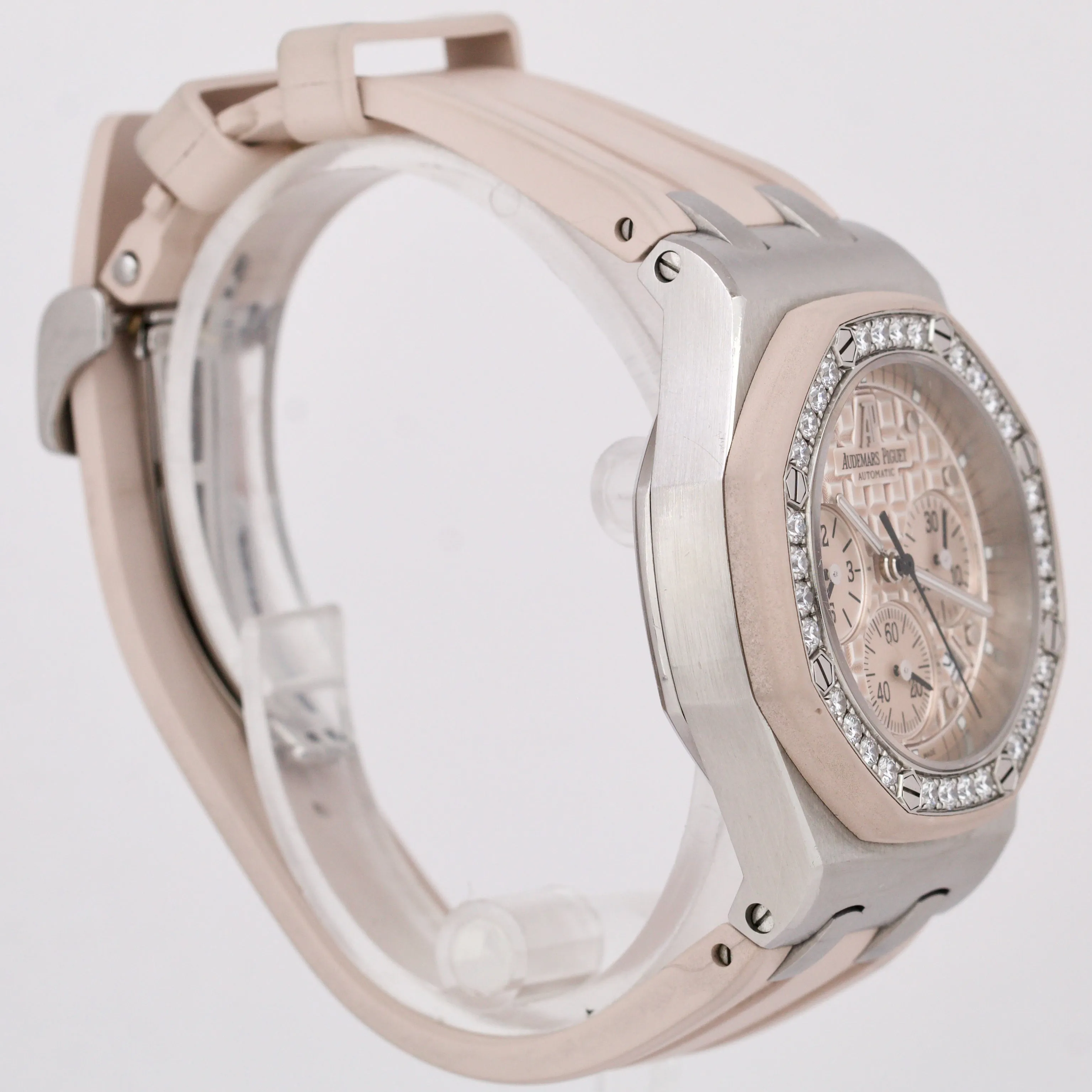 Audemars Piguet Royal Oak Offshore 26048SK Pink DIAMOND Rubber 37mm PAPERS B P