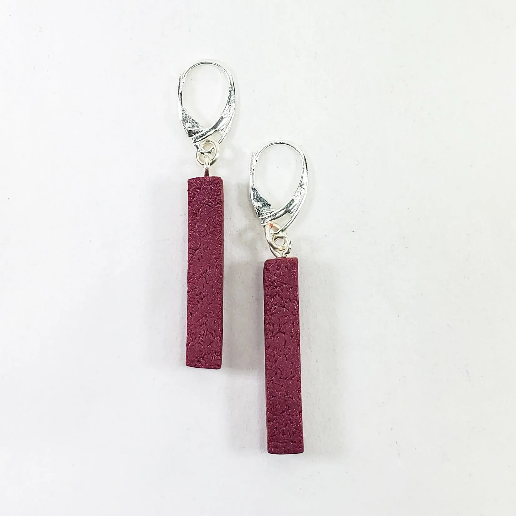Bar Dangle Earrings - Viva Magenta
