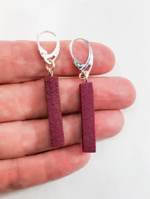 Bar Dangle Earrings - Viva Magenta