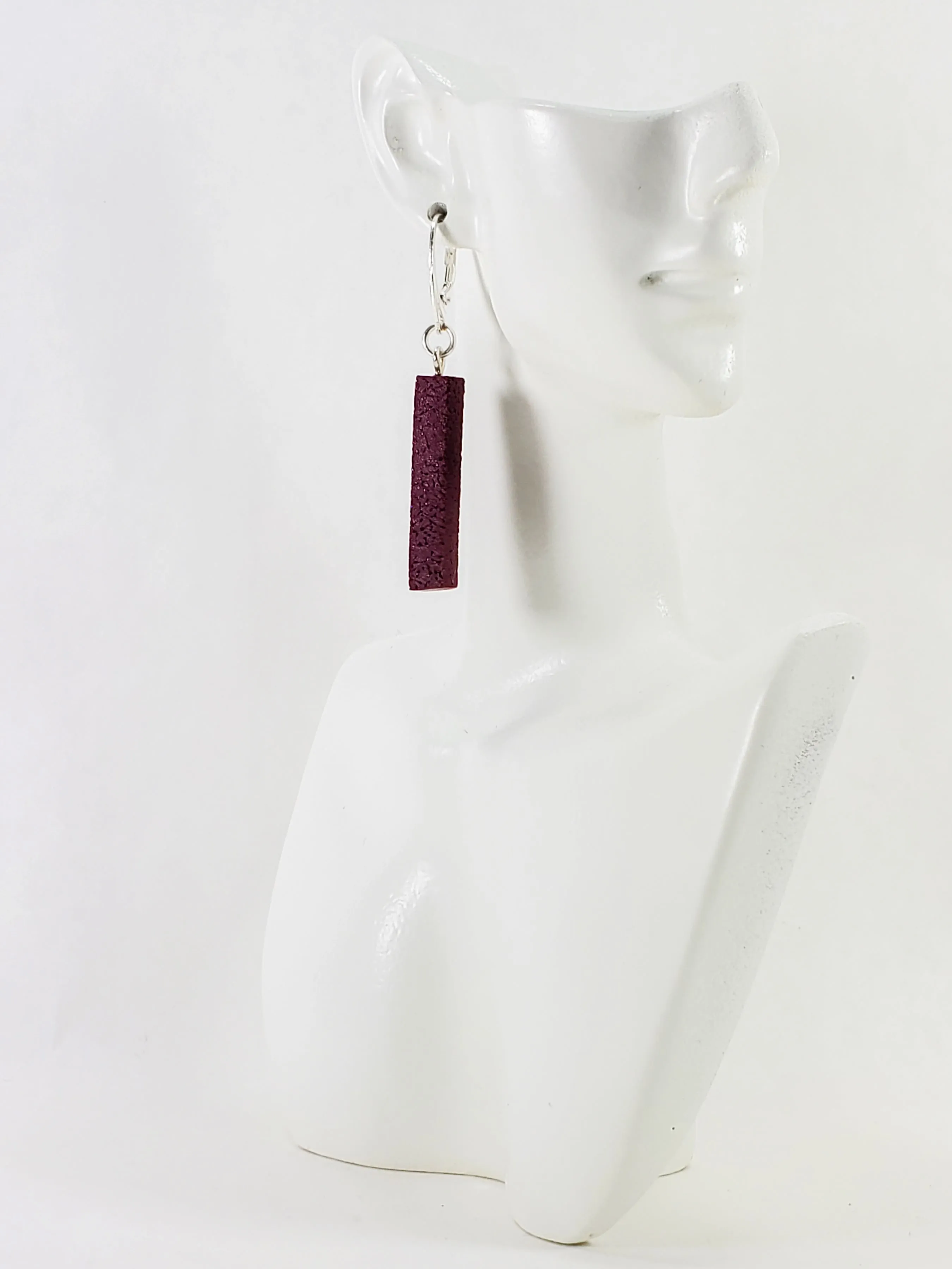 Bar Dangle Earrings - Viva Magenta
