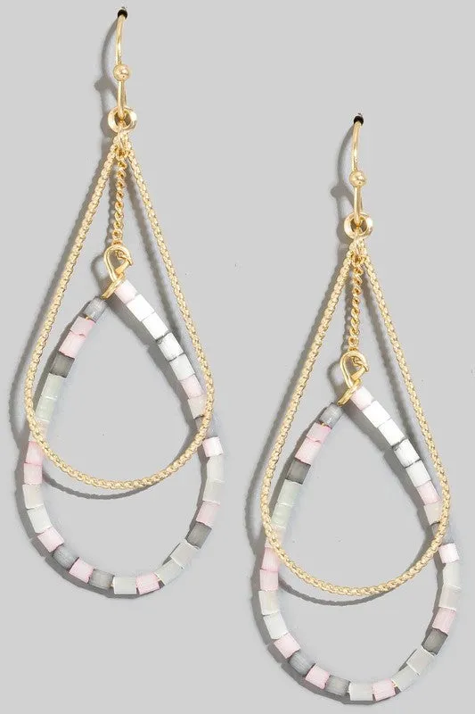 Barbara Beaded Dangle Earrings (4 Colors!)