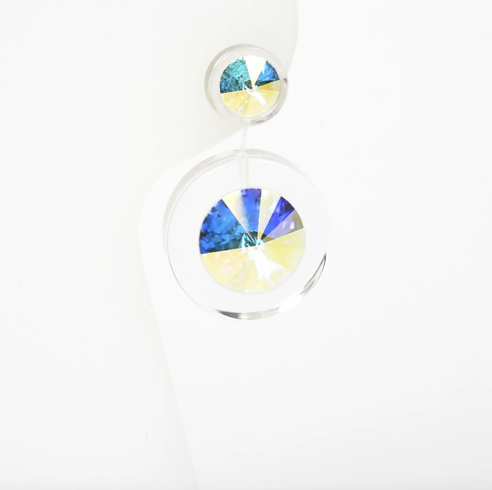 BAY POPS Earrings Transparent Aurora Borealis