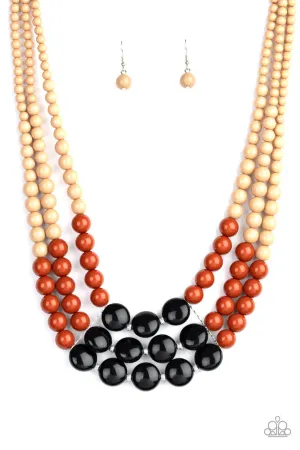 Beach Bauble Multi Brown Paparazzi Necklace