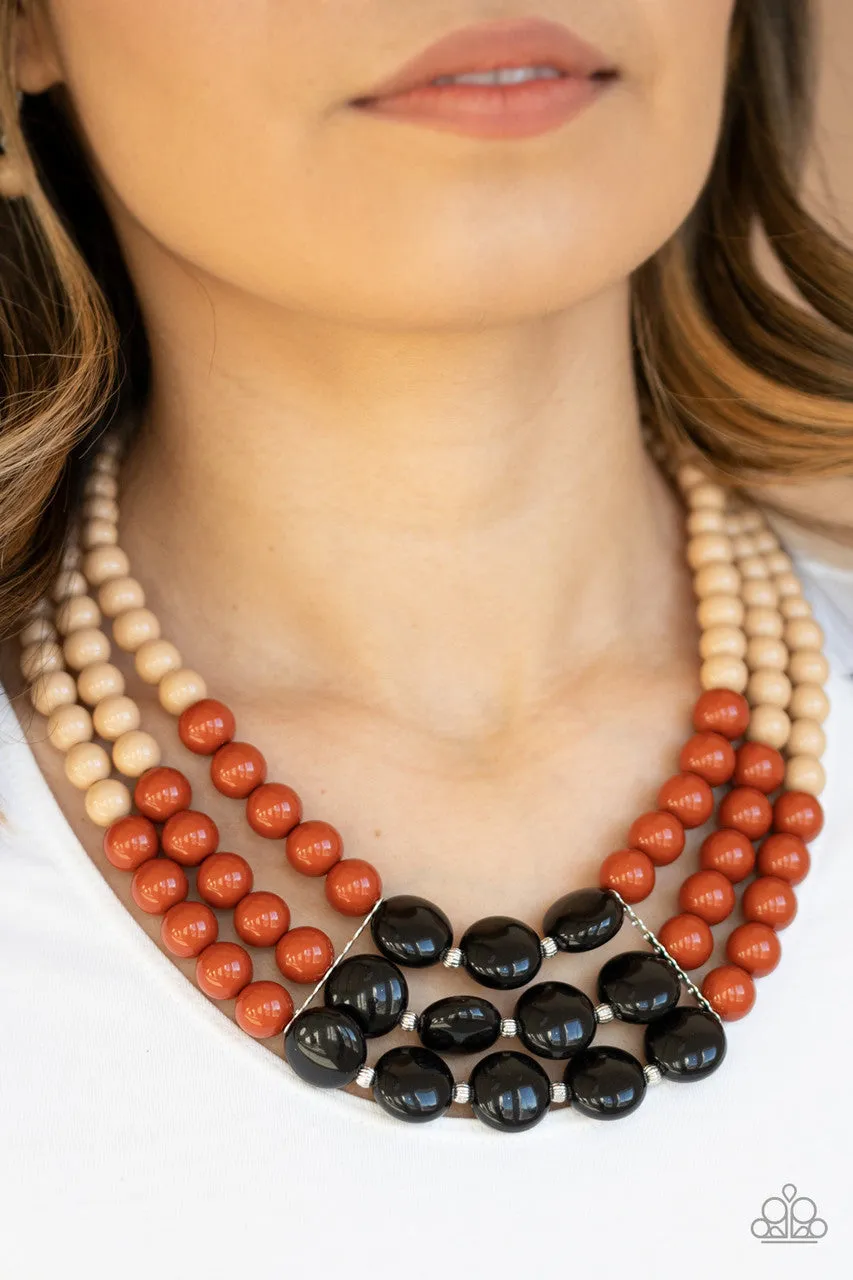 Beach Bauble Multi Brown Paparazzi Necklace