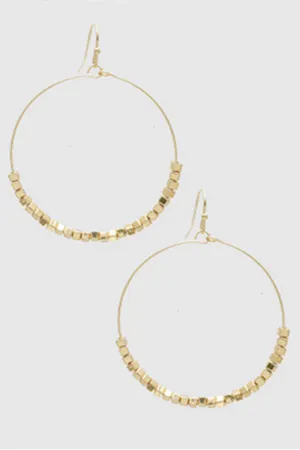 Beaded Circle Dangle Earrings