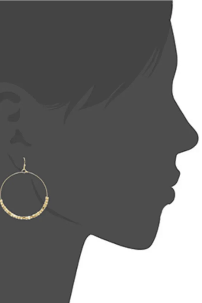 Beaded Circle Dangle Earrings