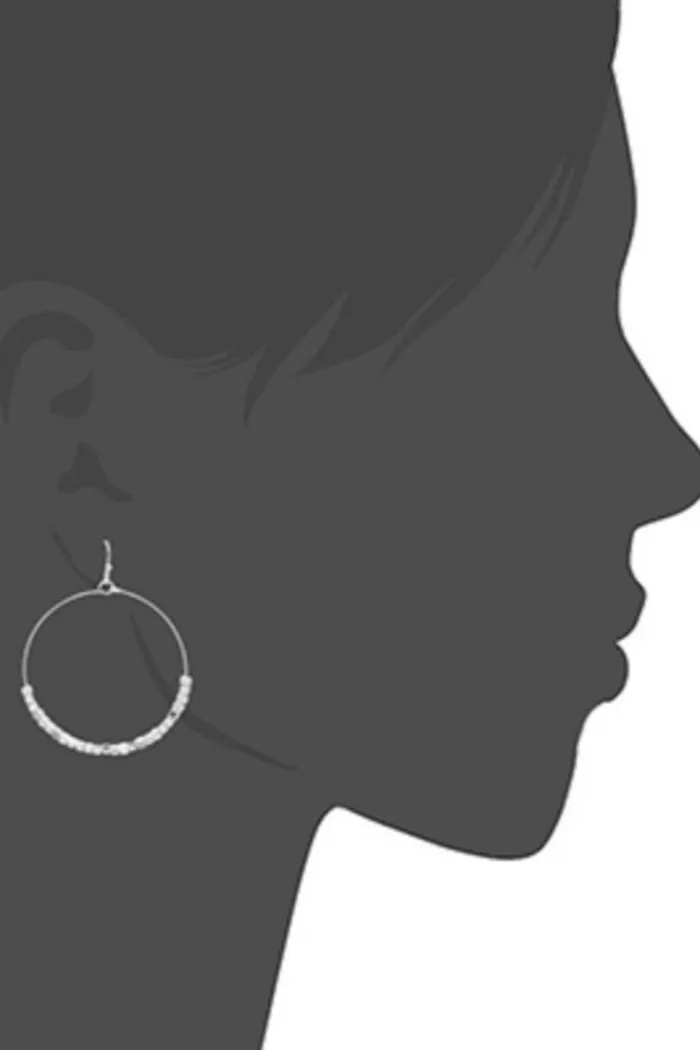 Beaded Circle Dangle Earrings