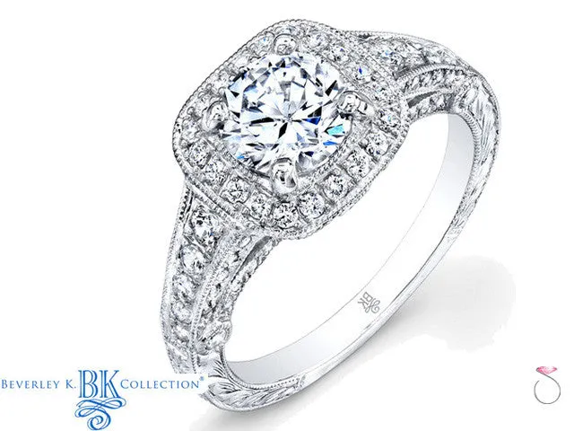 Beverley K Diamond Halo Engagement Ring Setting 0.75ct