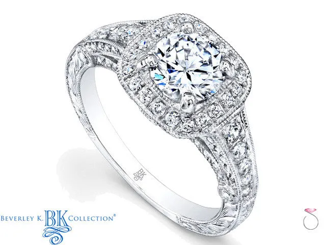 Beverley K Diamond Halo Engagement Ring Setting 0.75ct