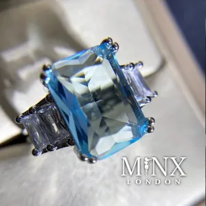 Big Ring | Aquamarine Diamond Ring | Aquamarine Emerald Ring |  Aquamarine Engagement Ring | Blue Diamond Ring | Blue Tourmaline Ring