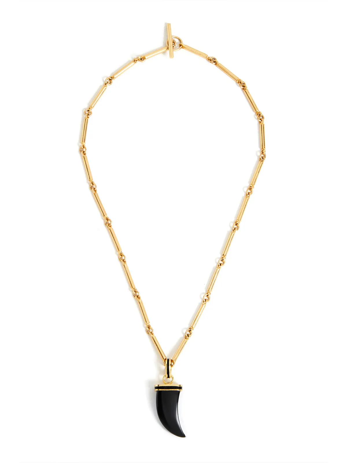 Black Oynx Horn Necklace