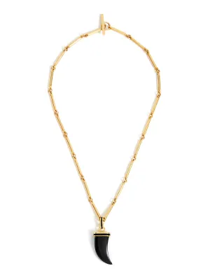 Black Oynx Horn Necklace