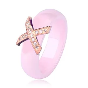 Black White Ceramic Women' s Ring With AAA Crystal 6mm Rings For Women Men Plus Big Size 10 11 12 Fashion Jewelry Christmas 2020